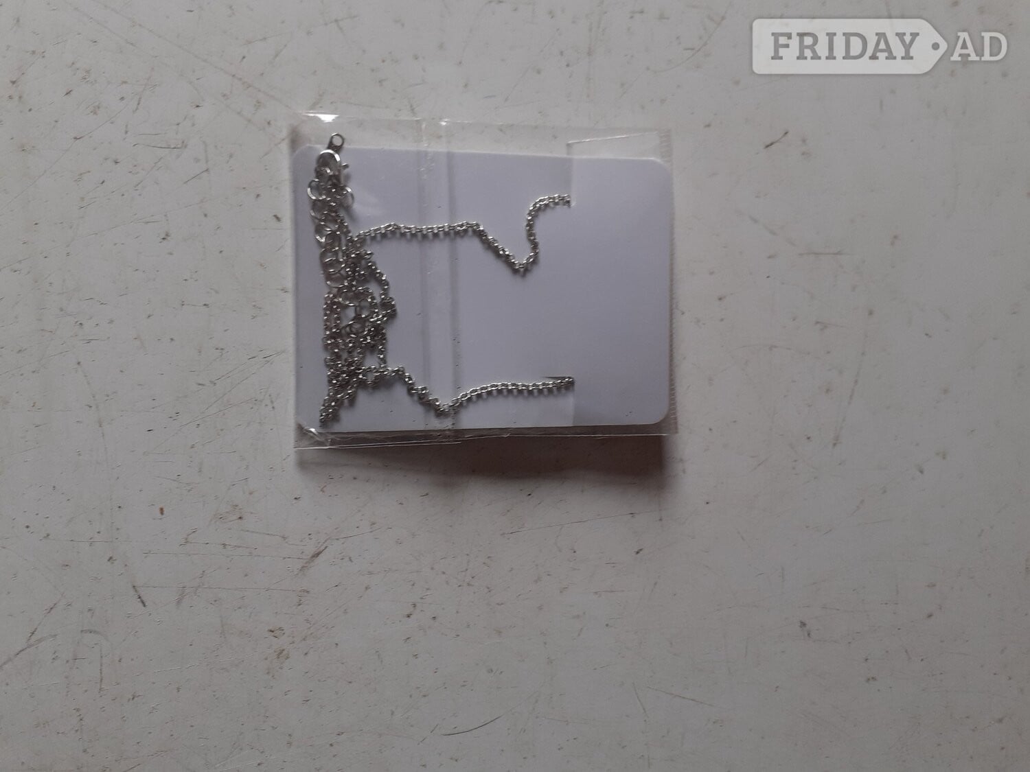Crystal silver neck chain with hanging piece