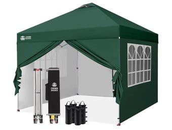 Green Pop up Gazebo 3x3 with sides