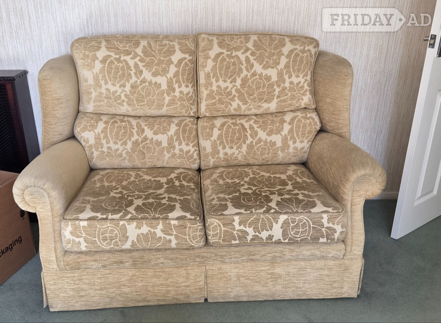 Good condition two-seater sofa with x2 Armchairs in Southsea