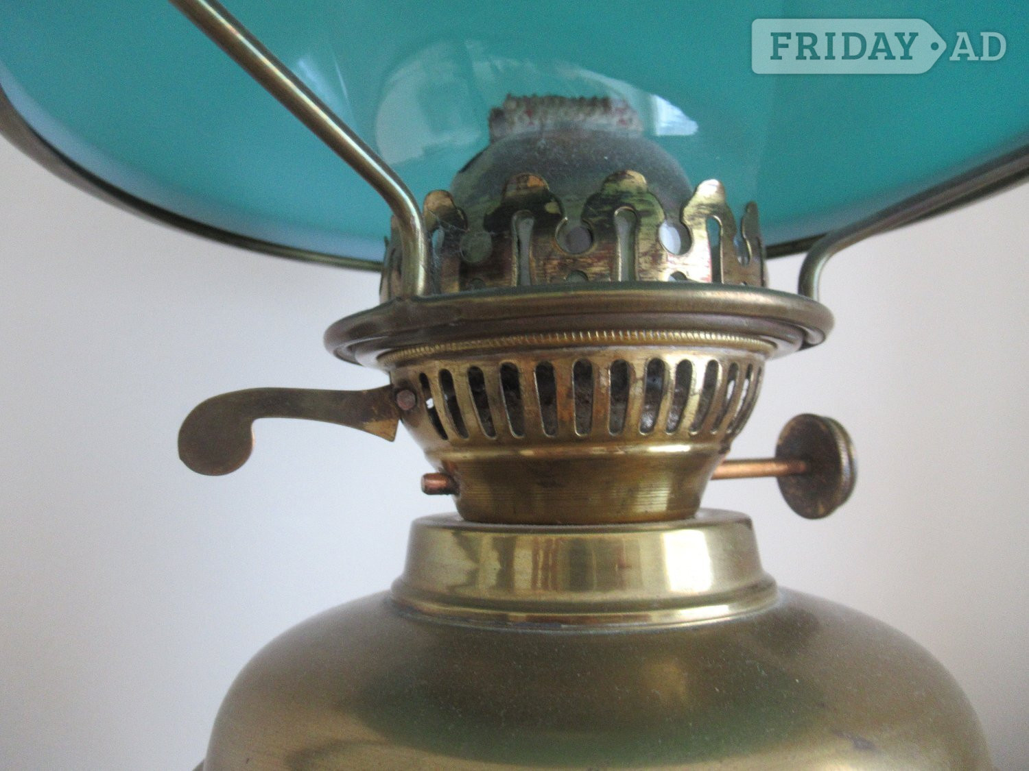 Replica antique Victorian paraffin lamp.