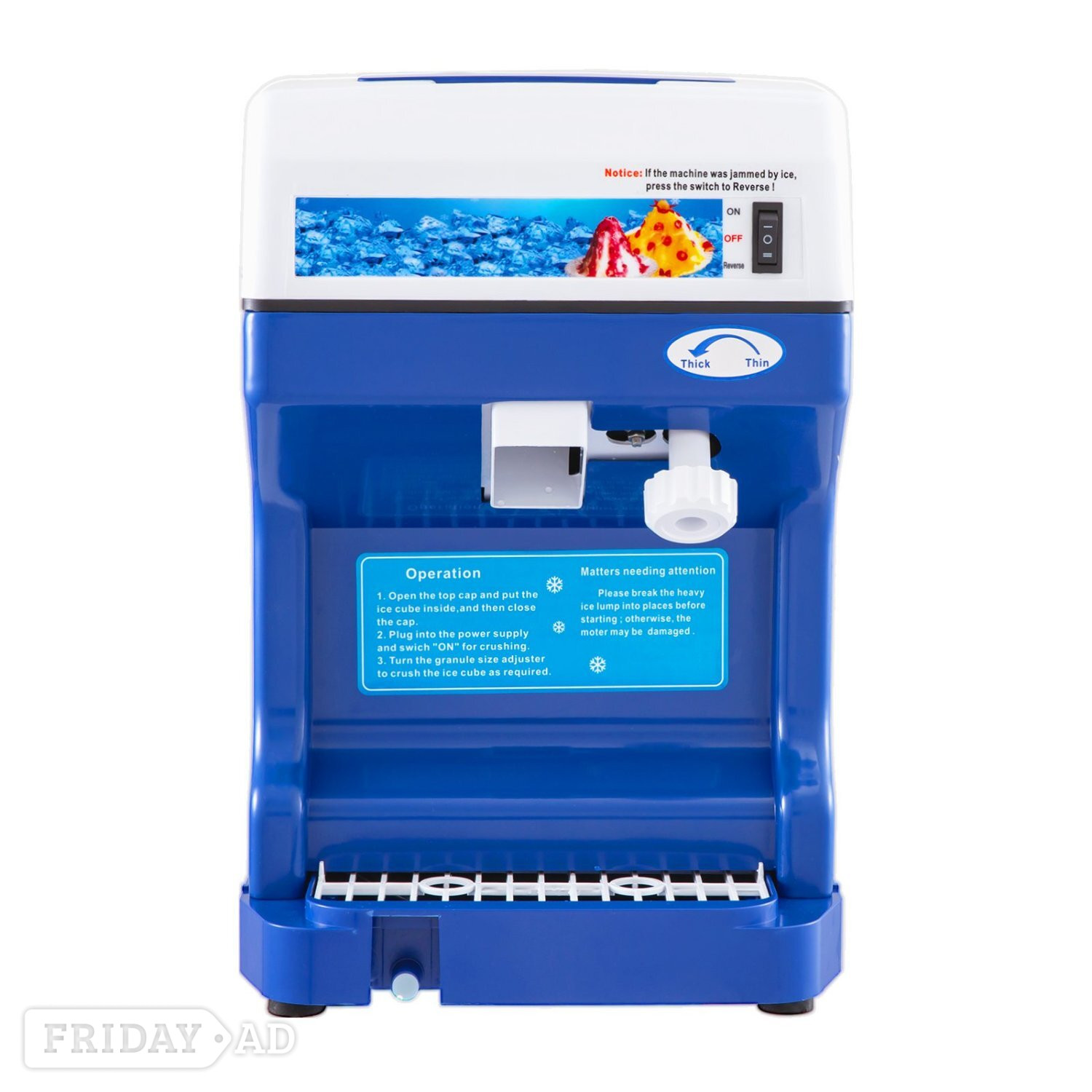 Ice Shaver Crusher Snow Maker Machine Frozen Drink & Slush Ice