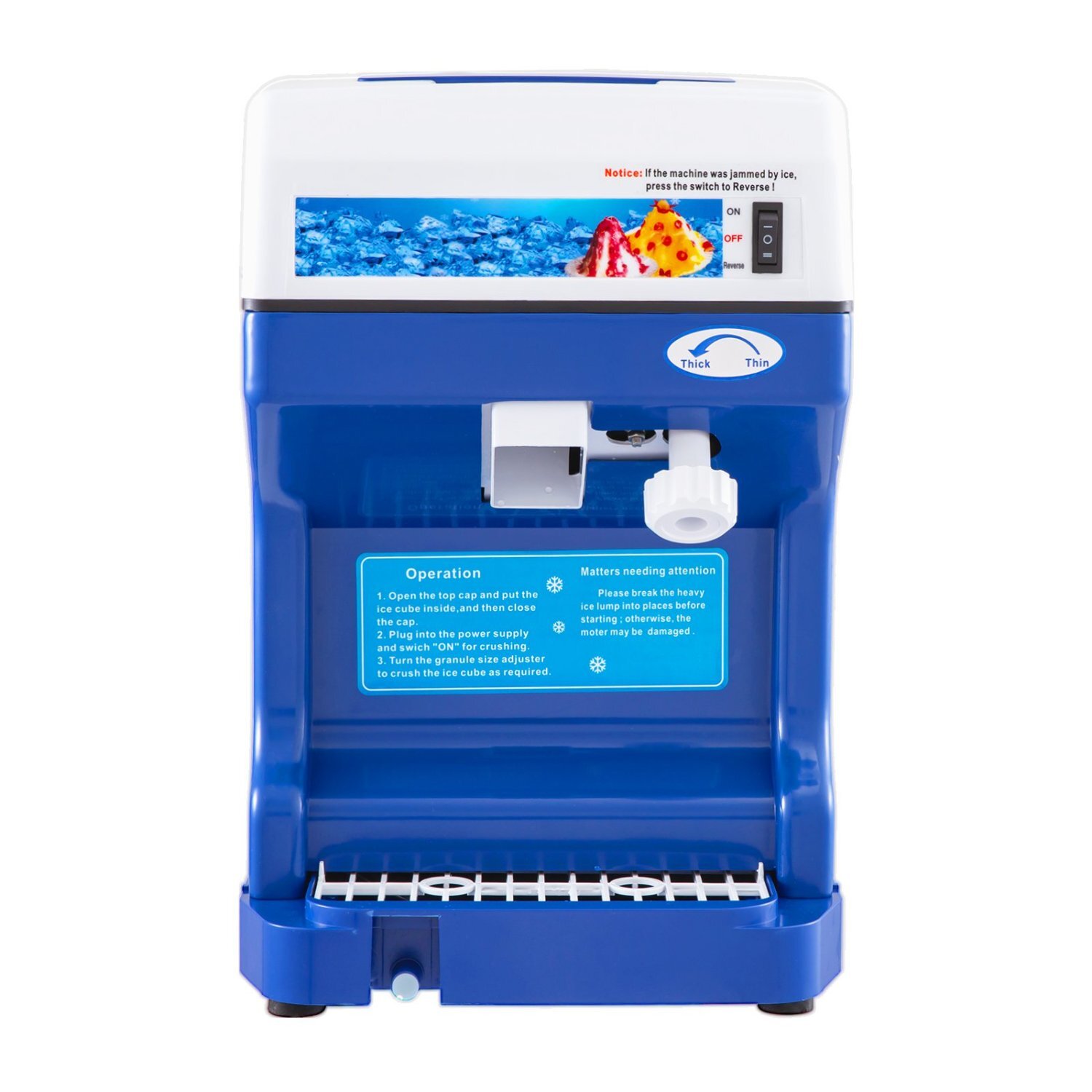 Ice Shaver Crusher Snow Maker Machine Frozen Drink & Slush Ice