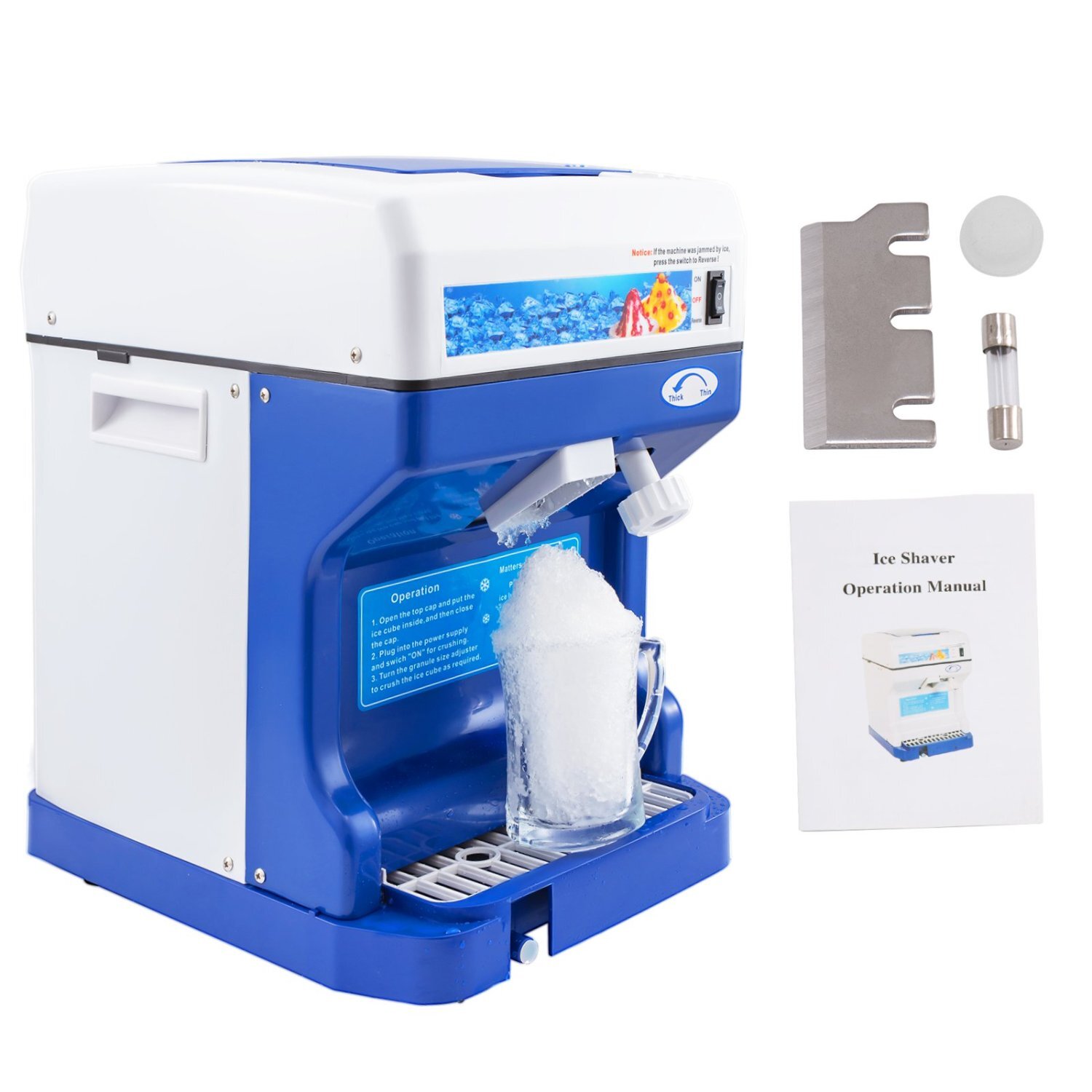 Ice Shaver Crusher Snow Maker Machine Frozen Drink & Slush Ice - Home Appliances