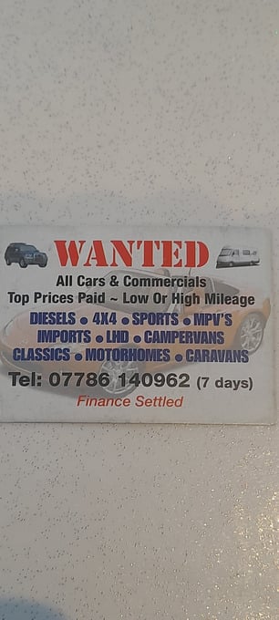 Wanted car or commercial 