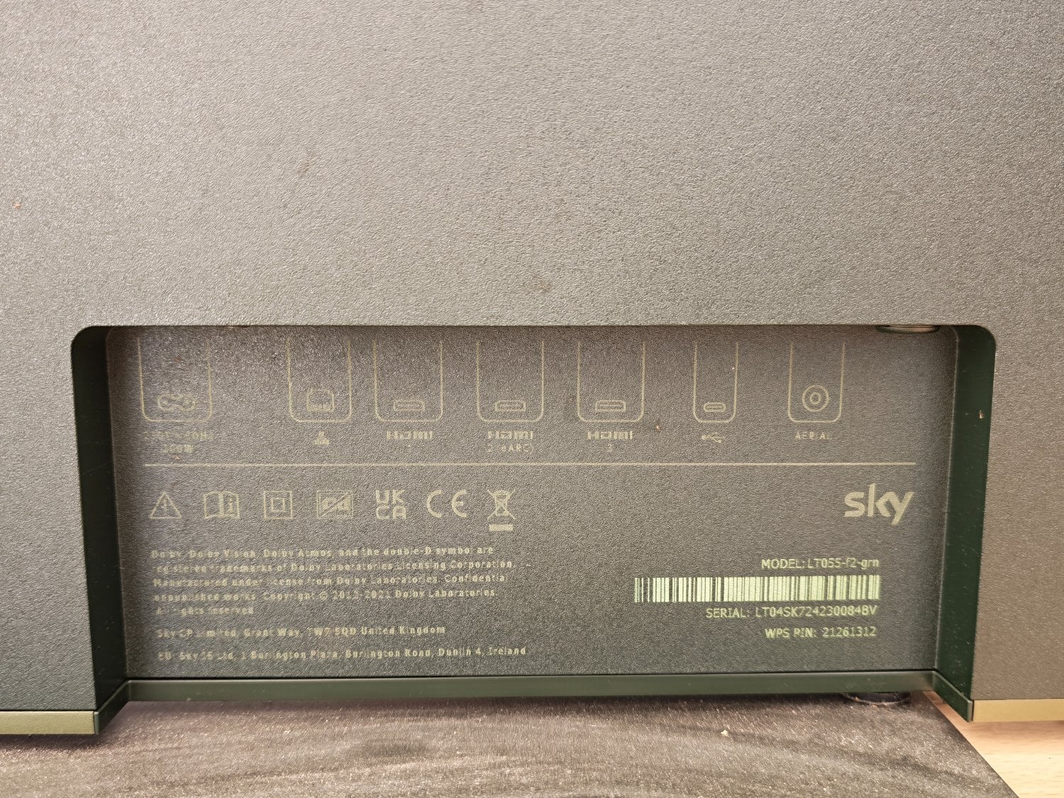 Sky Sky Glass 55in 4K UHD LED HDR Smart TV Wi-Fi Voice Netflix Bl