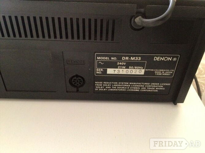 Denon DR-M 33 cassette deck. - Tv, Audio & Cameras in Worthing