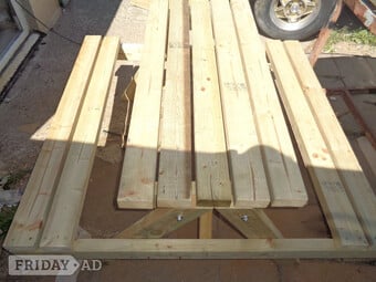woodern garden picnic bench hand made