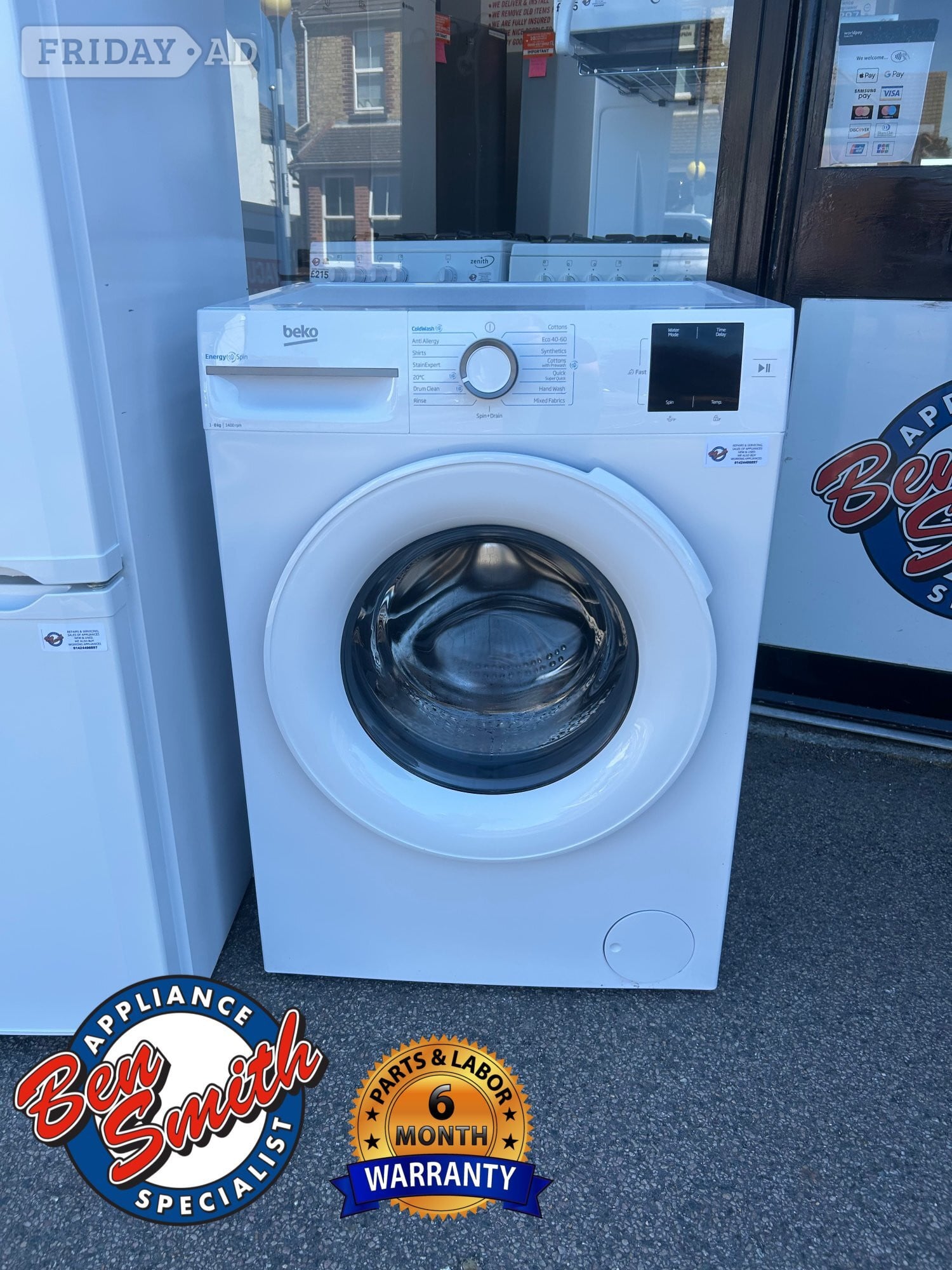 BEKO 8KG WASHING MACHINE in St. Leonards-On-Sea