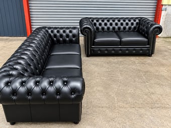 Chesterfield sofa 3+2 seater Leather sofa & cash on delivery 