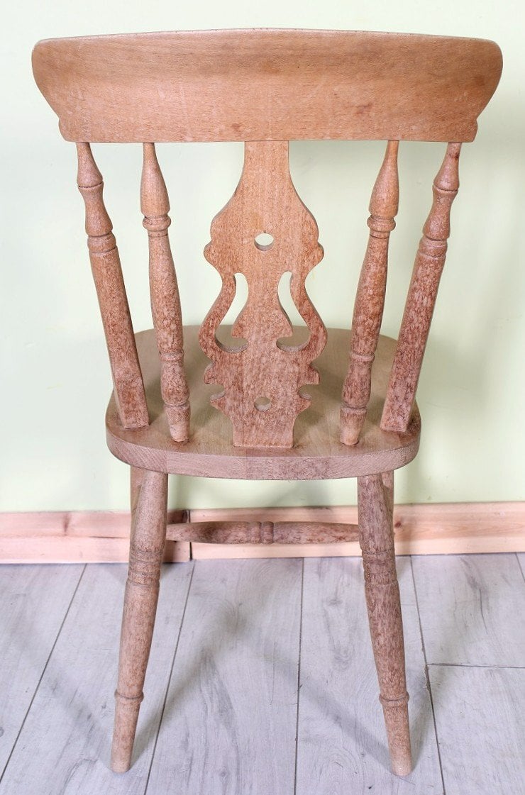 UK Delivery - 4 Solid Beech Farmhouse Fiddleback Kitchen Chairs - Furniture