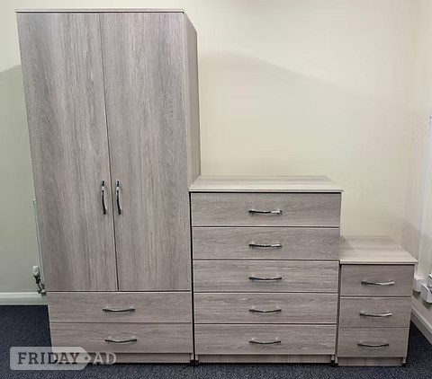 METRO wardrobe 2 drawers set - silver grain in Rotherham