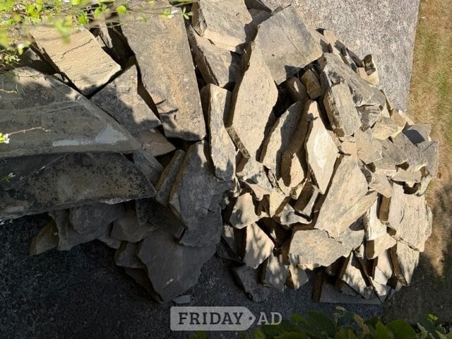 York stone, approx. 10 sq metres, lifted and ready to collect