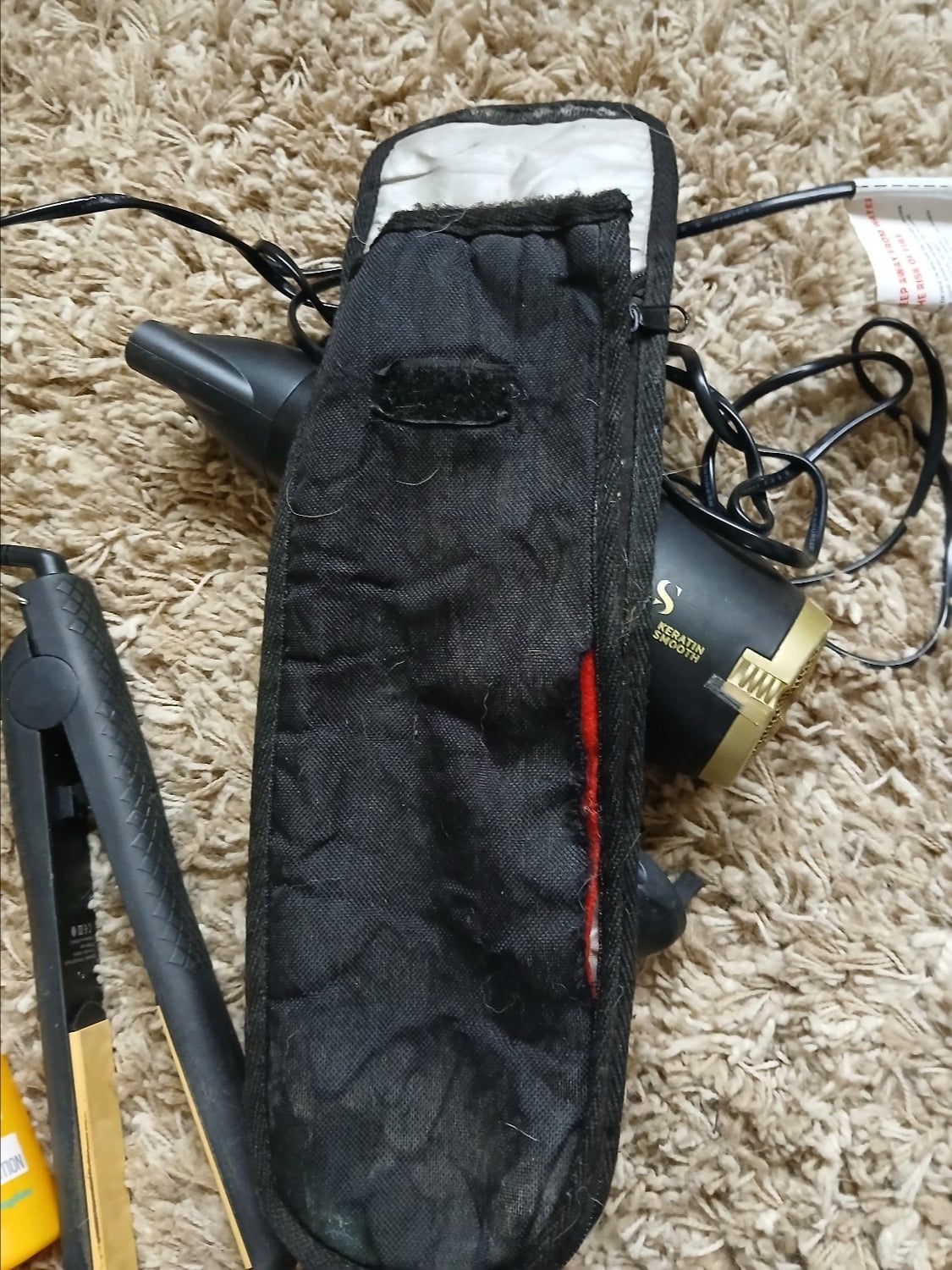Tunbridge Wells Hairdryer and hairstraightners case and heat protection spray Tun