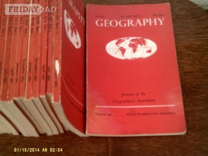 Geography magazines, quarterly from 1959-1968, 20 issues.