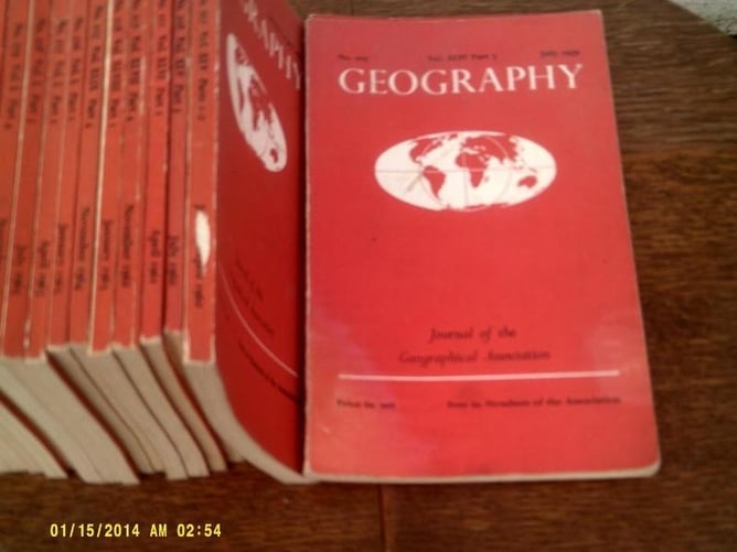 Geography magazines, quarterly from 1959-1968, 20 issues.