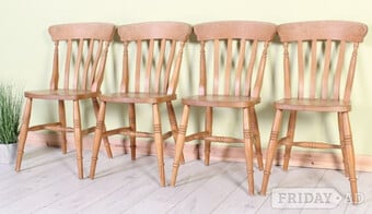Delivery Options  Solid Beech Farmhouse Slat Back Kitchen Chairs