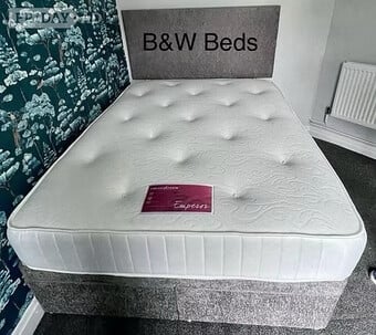 D/V EMPEROR 1000 POCKET MATTRESS WITH 2 DRAWERS BASE & HB - KING