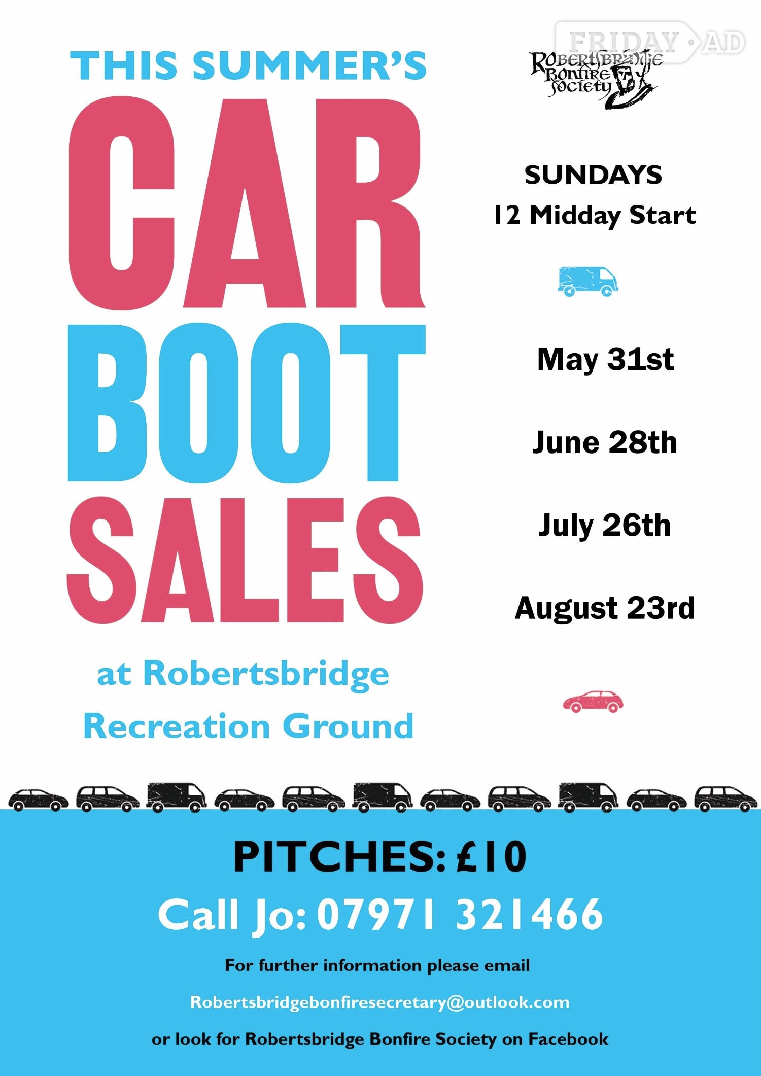 Robertsbridge Bonfire Society Boot Sale in Robertsbridge