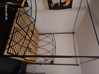 Stunning black knights of iron 4 poster bed