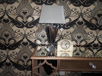 Art Deco Lamp and Clock