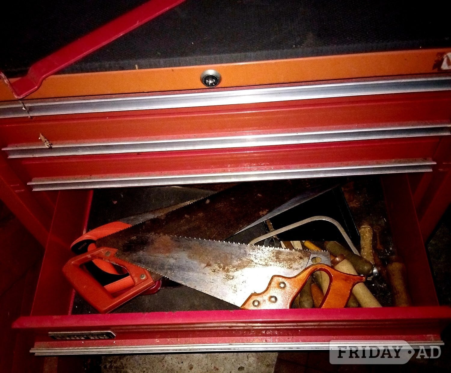 ROLLER CABINET 'CLARKE' VINTAGE LOCKING, PLUS MANY VINTAGE ITEMS  - DIY