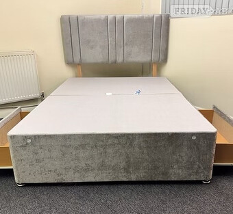 4 FOOT - DIVAN BASE 2 DRAWERS AND MIAMI HB 