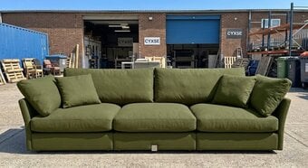 Daals Olive/Moss Green 3x Seater Plush Velvet Corner Sofa,Modular