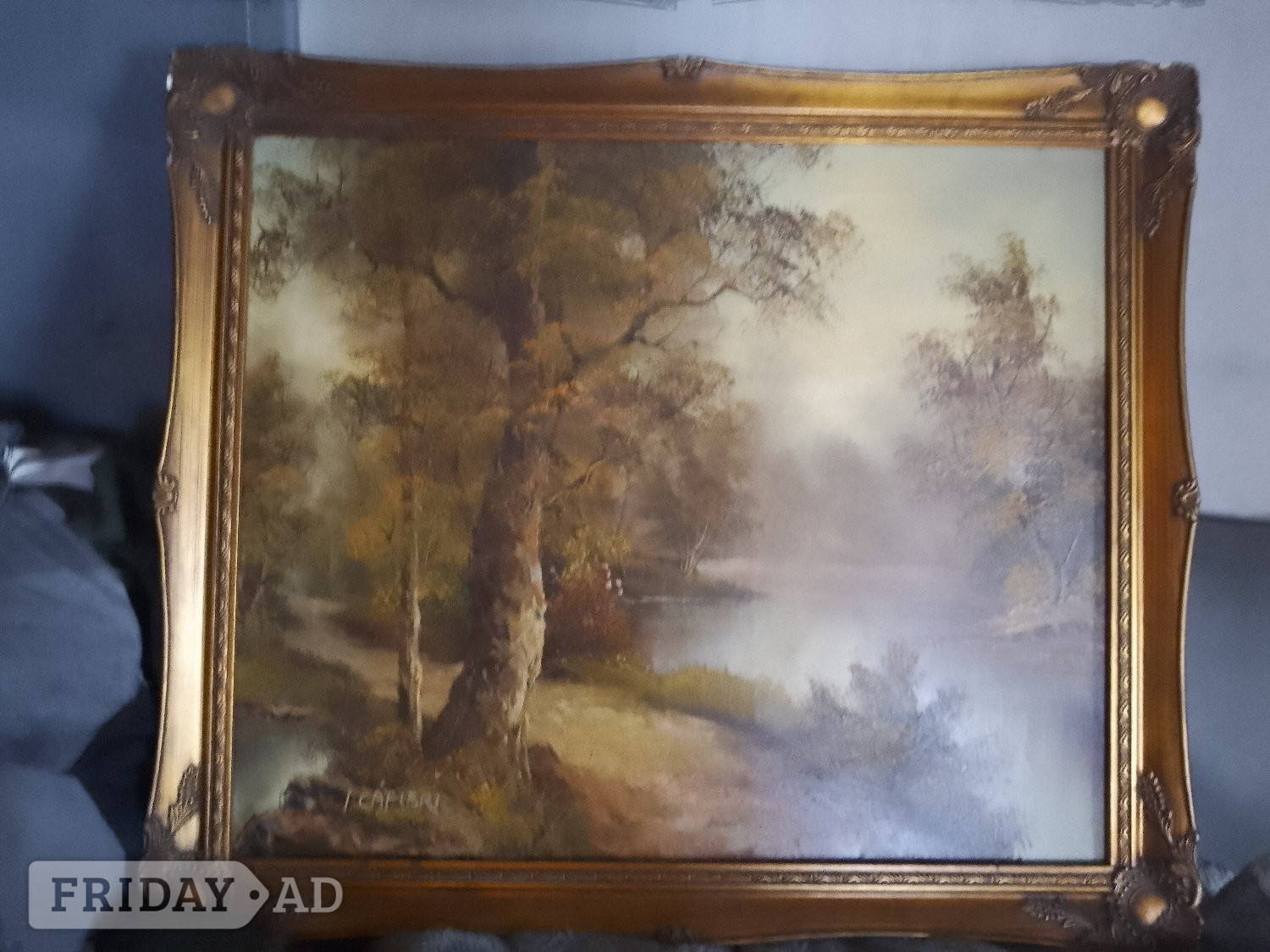 2 original I Cafier landscape oil paintings framed - Antiques & Collectables