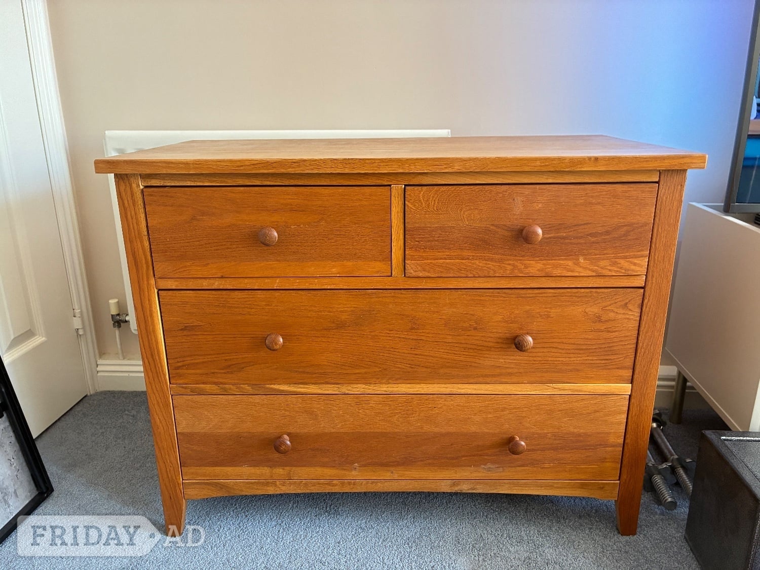 Hardwood chest of drawers and two bedside tables in Arundel