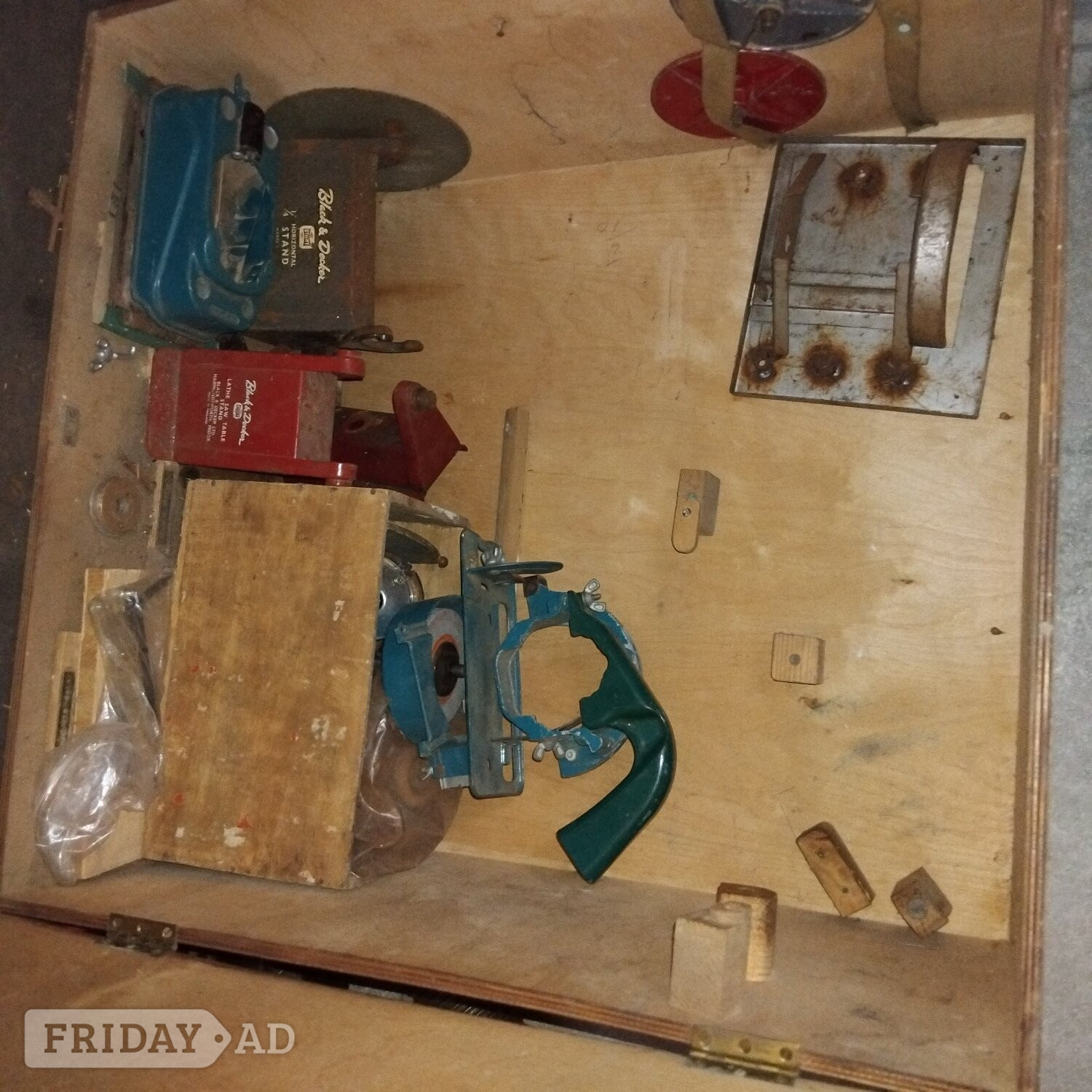 BLACK DECKER VINTAGE CABINET WITH ELECTRICAL VINTAGE B&D PARTS  in Fareham