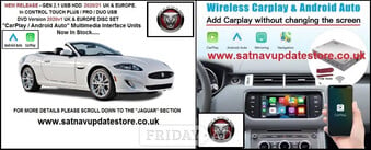JAGUAR UK & EUROPEAN VEHICLE SATELLITE NAVIGATION MAP UPDATES.