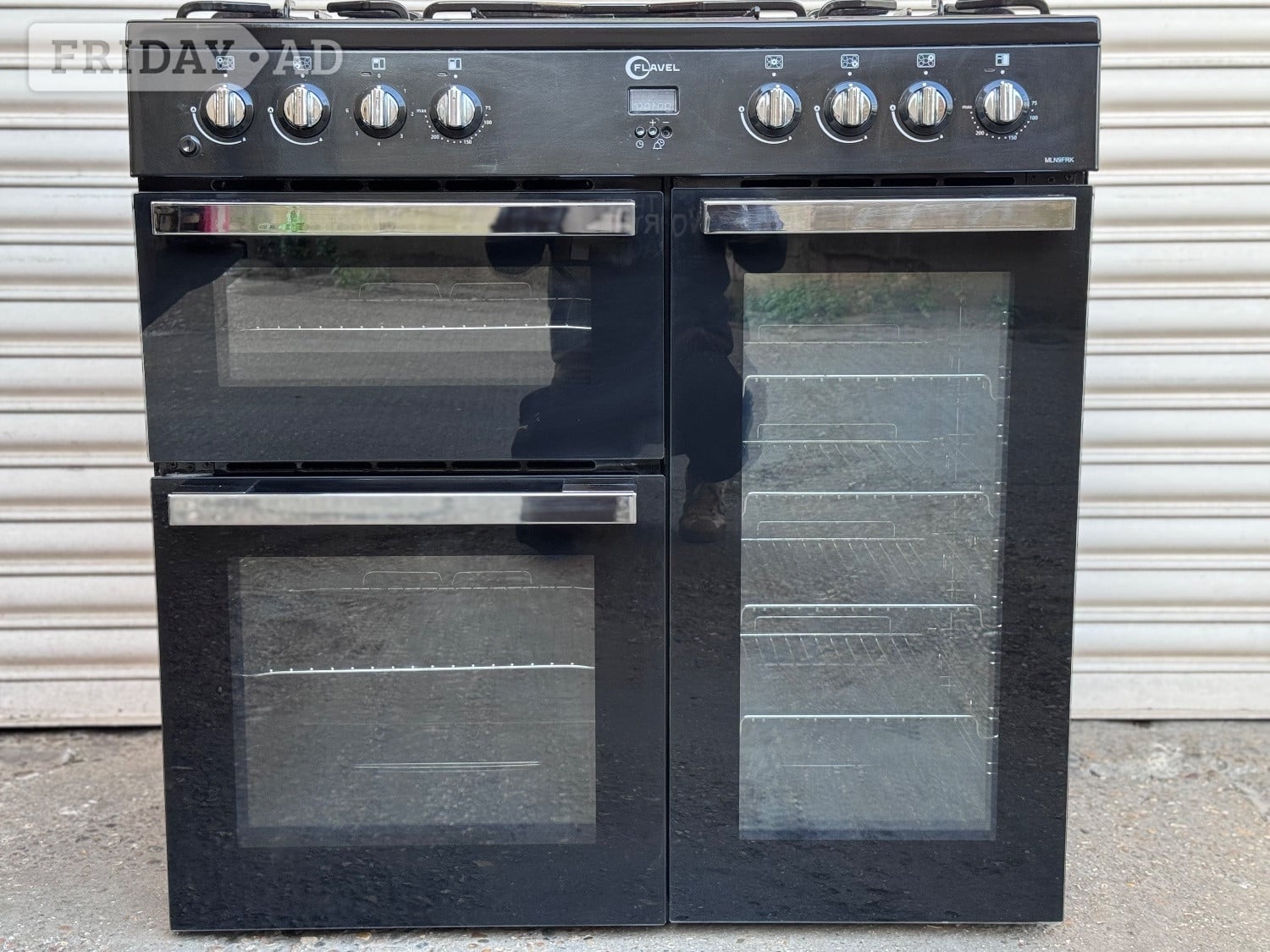 Flavel dual fuel gas range cooker 90cm fsd black 3 months warrant in Romford