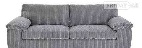 LILY 2&1 SOFAS IN GREY JUMBO CORD FABRIC