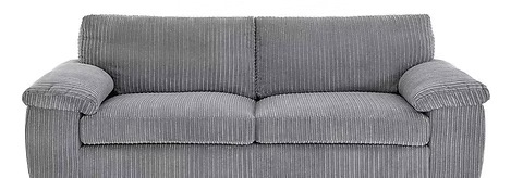 LILY 2&1 SOFAS IN GREY JUMBO CORD FABRIC