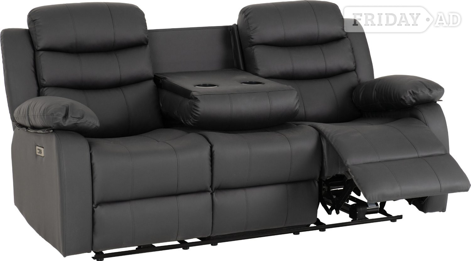 Roma electric Recliners with fold down drinks holder.