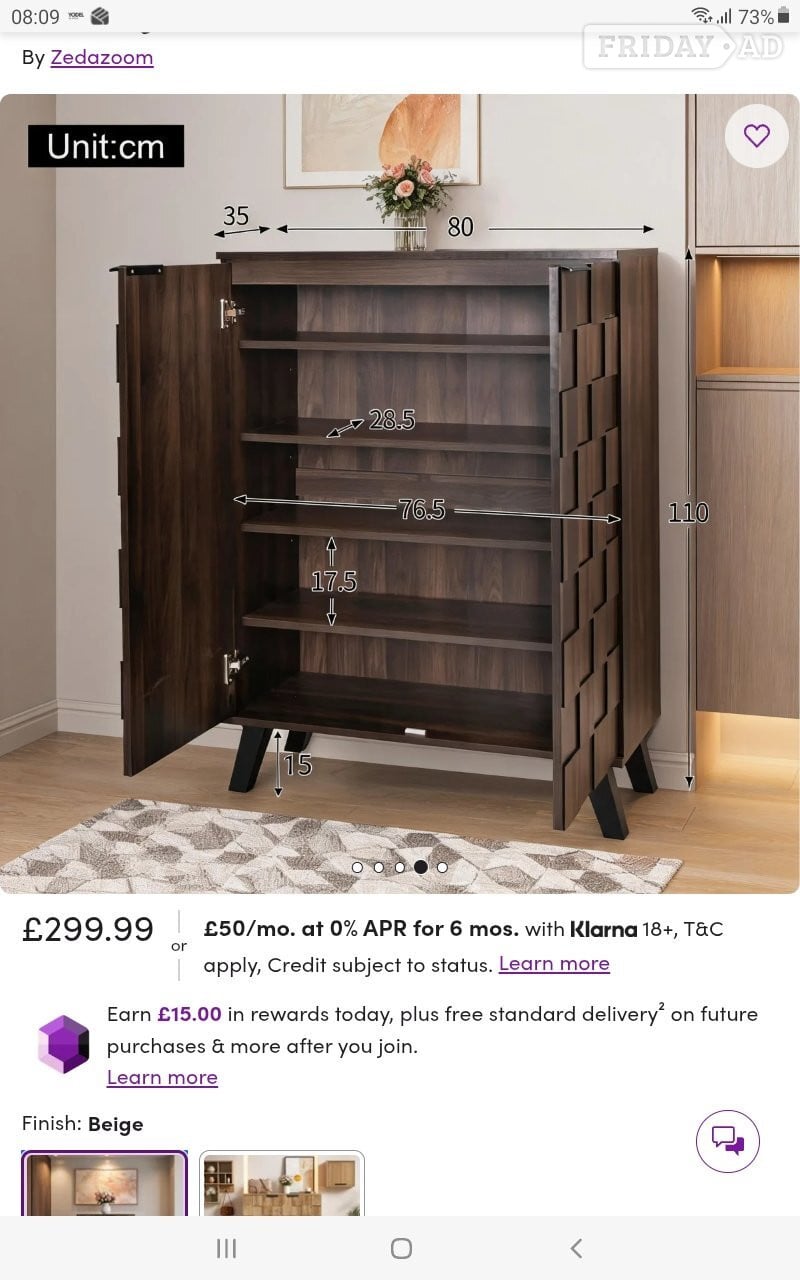 Walnut 2 Door Cabinet