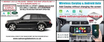 RANGE ROVER 2021/22 UK & EUROPEAN SAT NAV DVD MAP UPDATES.