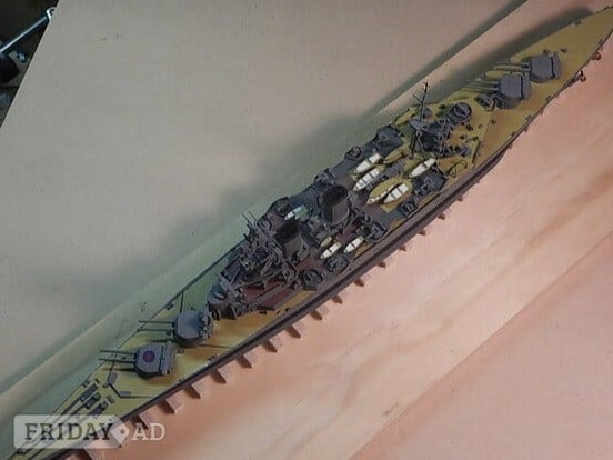 HMS Hood kit in 1:600 scale, by Airfix models.