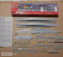 HMS Hood kit in 1:600 scale, by Airfix models. in Worthing