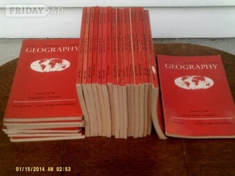 Geography magazines, quarterly from 1959-1968, 20 issues.