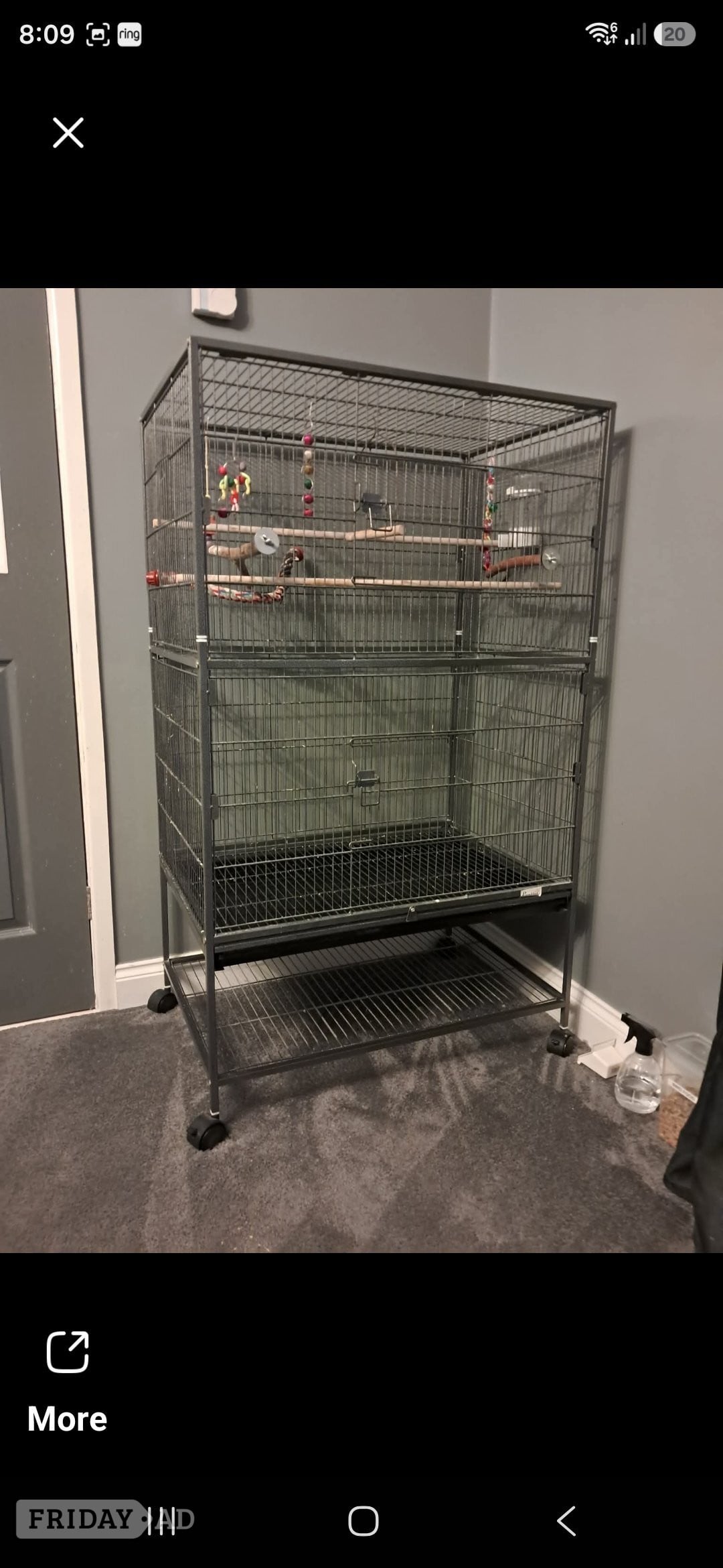 Hull Parrot cage like new 