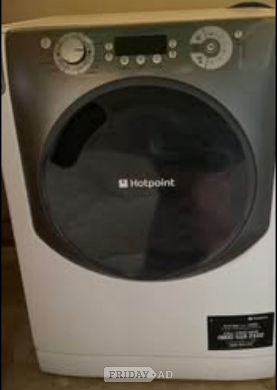 A*** energy rating  11kg hotpoint aqualtis washing machine vg con in Wellingborough