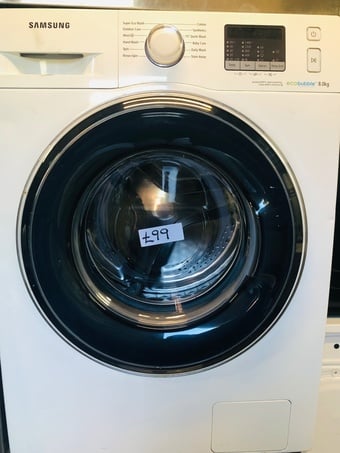 Samsung 8KG load eco bubble washing machine.