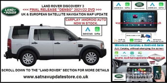 DISCOVERY 3 - 2021/2022 UK & EUROPEAN NAVIGATION MAP UPDATES.