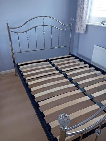 Callie Chrome Metal Double Bed