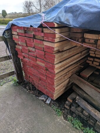 8" x 2" timber 12ft lengths 