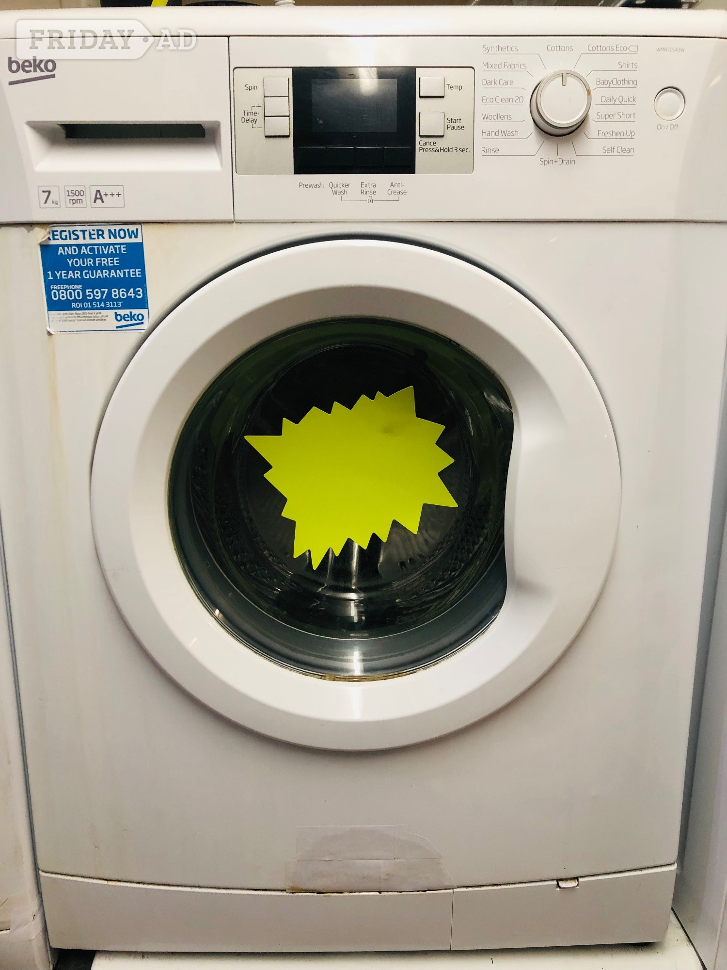 Beko 7kg load ,A+++ energy saver washing machine. in Coventry