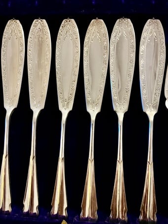 Boxed Silver Flatware Cutlery by W & R Sorley 