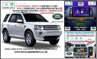 FREELANDER 2 - UK & EUROPEAN SATELLITE NAVIGATION MAP UPDATES
