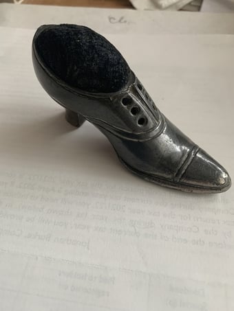 Vintage Pewter Pin Cushion
